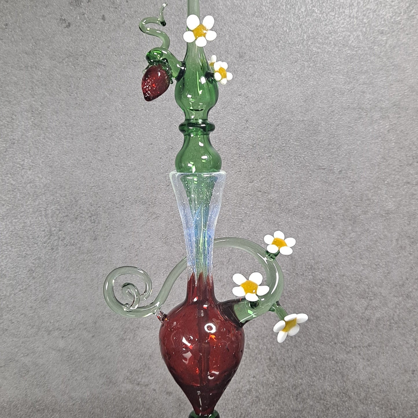 Strawberry Essential Oil Bottle - Hand Blown Glass Perfume Bottle