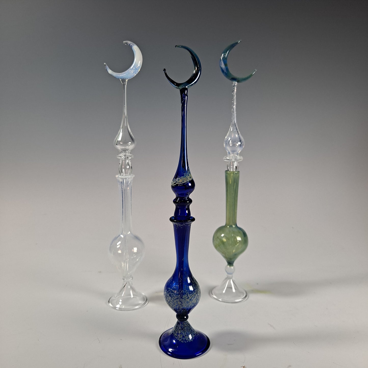 Celestial Potion Bottle Collection - Sun and Moon Handblown Glass Perfume Bottles