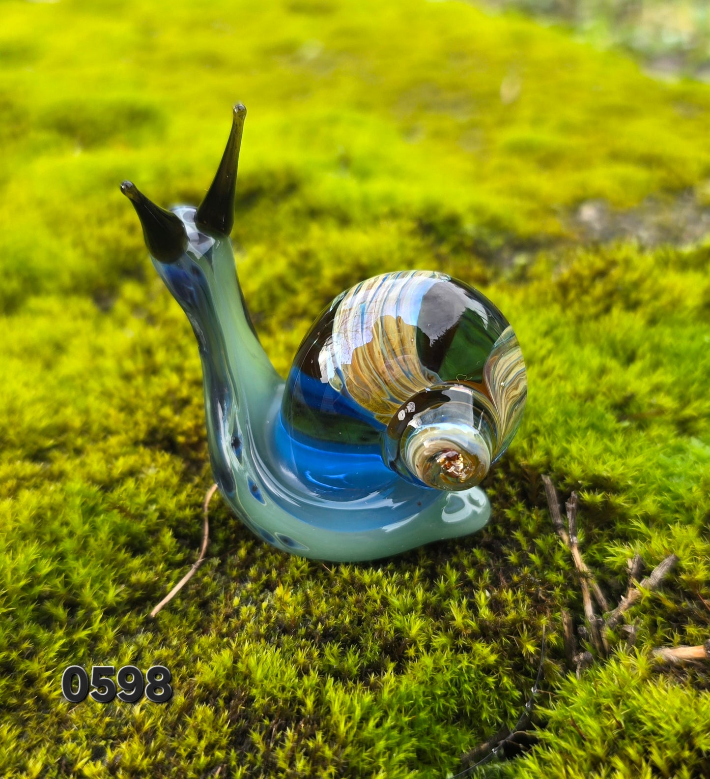 Handmade Glass Snail Figurine – Ready to Ship