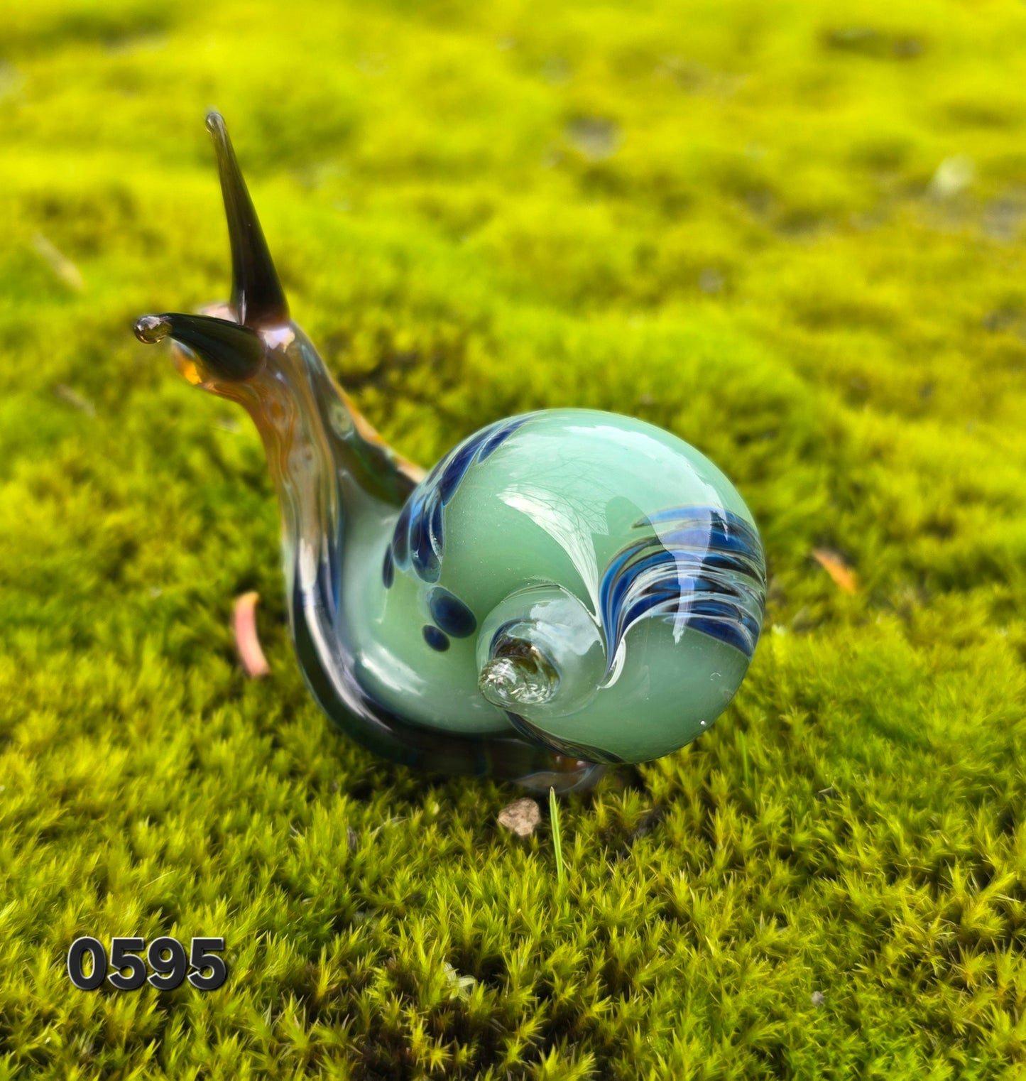 Handmade Glass Snail Figurine – Ready to Ship