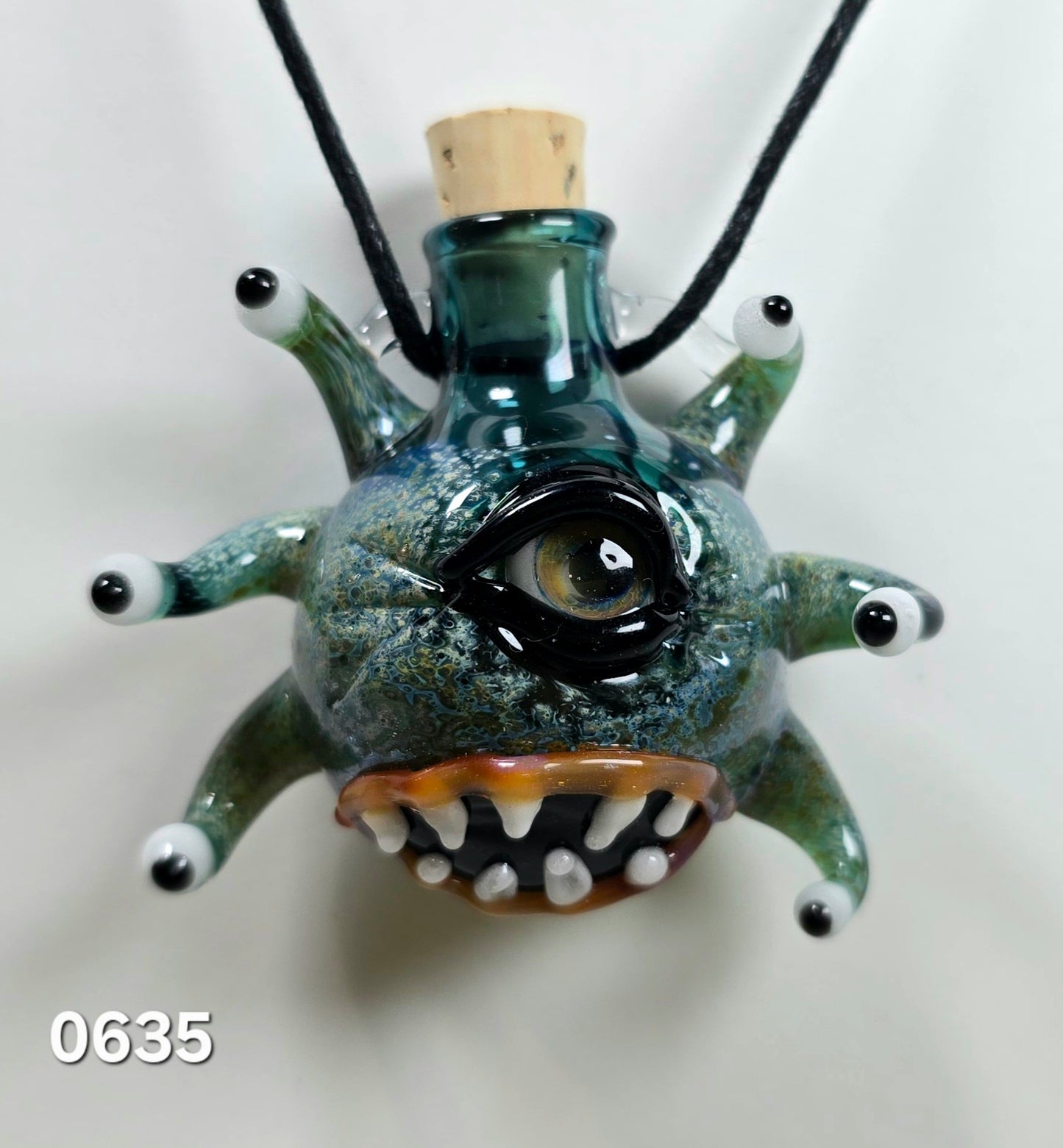 Beholder Eyeball Monster Potion Bottle Pendant