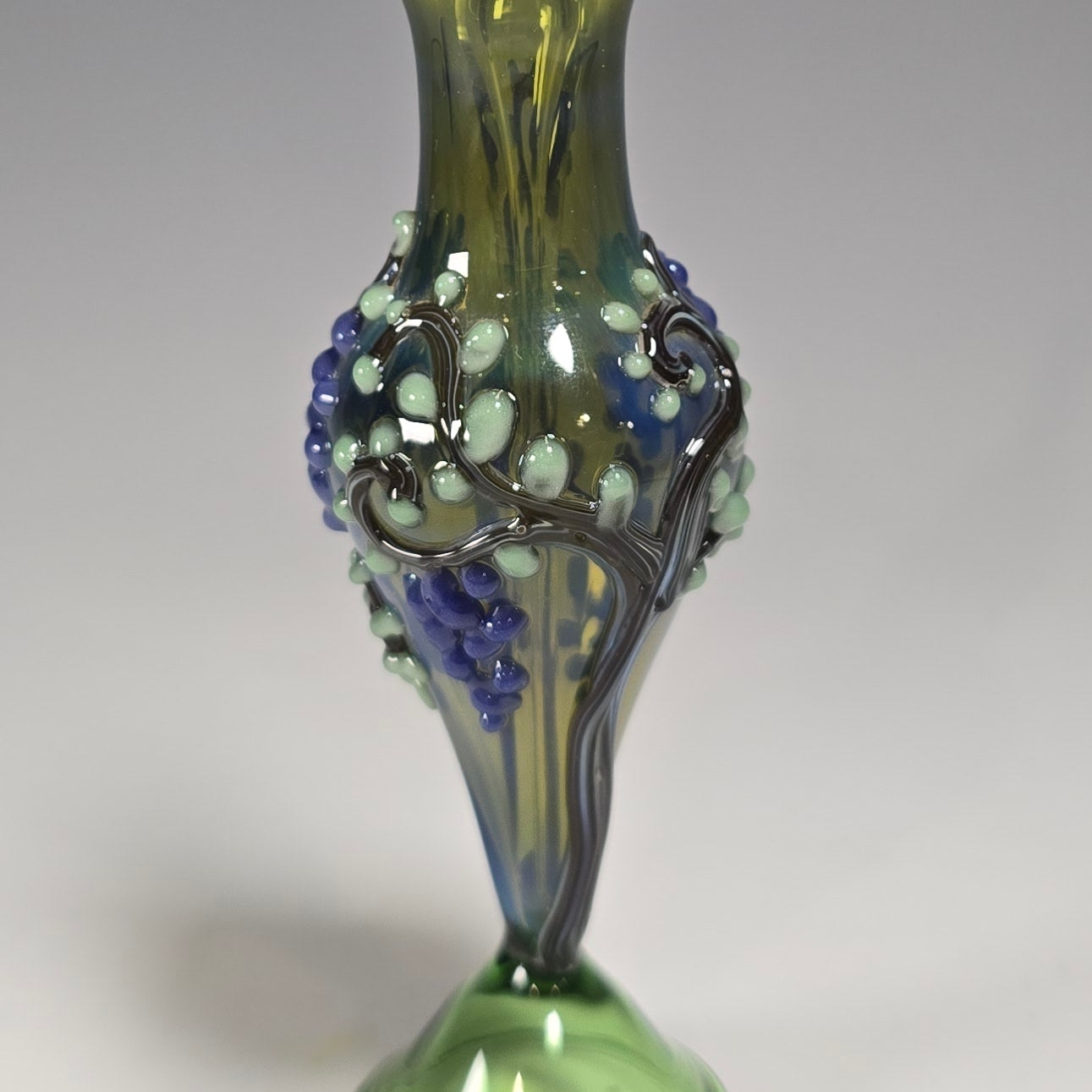 Grape Vine Potion Bottle - Handblown Glass Perfume Bottles