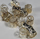 20 pack Adjustable 4-10mm Bead hole, short silver filagree Dreadlock Beads, Metal Dread Bead, Dreadlock Accessories, Loc Bead, Dread Jewelry