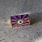 Evil Eye Dreadlock Bead BLUE // 7mm Beads Hole  // Psychedelic Beads for Dreadlocks, Dread Beads, Hair Jewelry, metal dread bead