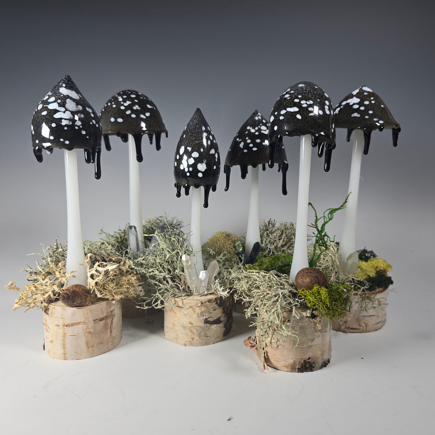 Inky Cap Mushroom Sculpture Collection