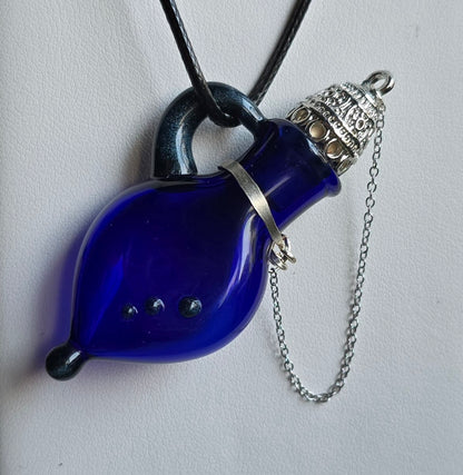 Lachrymatory Potion Bottle Necklace Collection with Fancy Closure, Memorial Jewelry