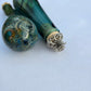 Handblown Glass Bodice Chiller with Flower Top- Potion Bottle - Renaissance Faire Accessories