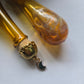 Handblown Glass Bodice Chiller with Fancy Gold Moon Top- Potion Bottle - Renaissance Faire Accessories