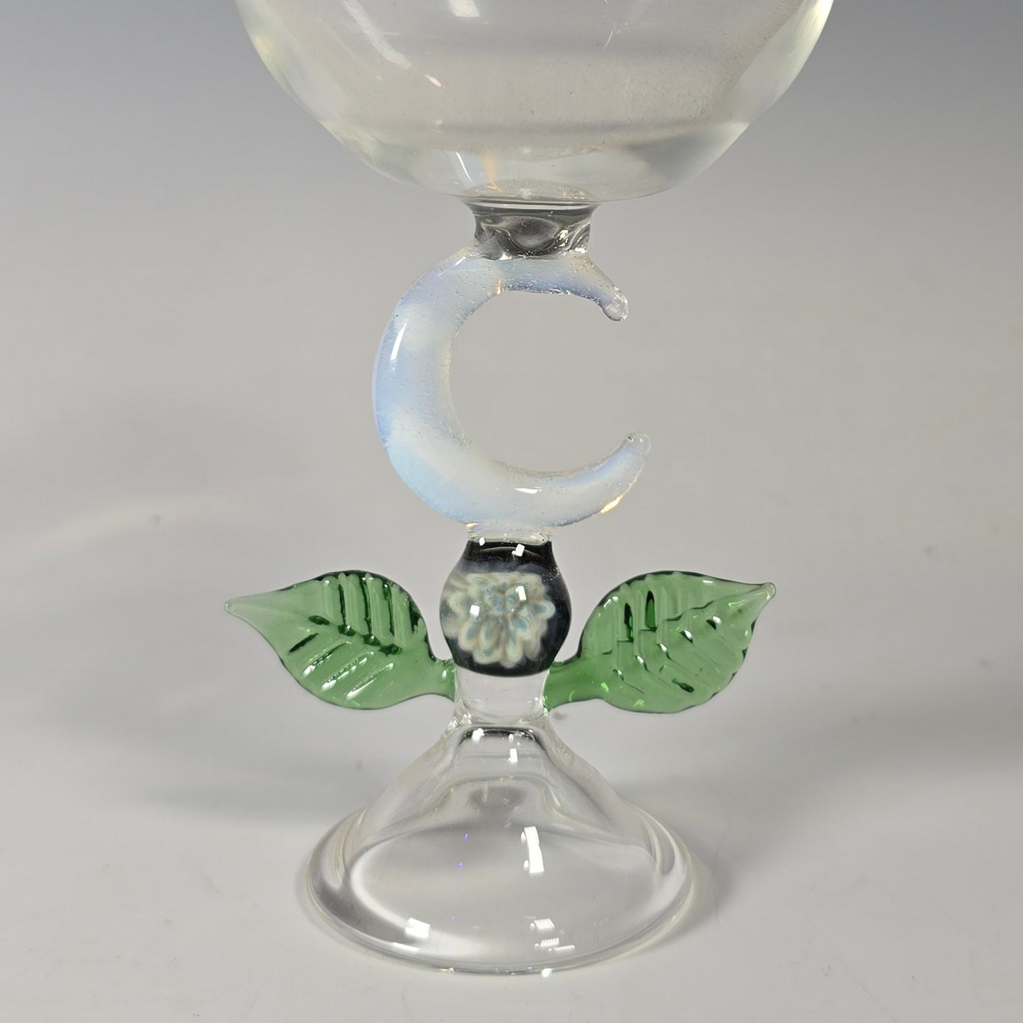 Celestial Sun and Moon Goblet Collection,  Hand Blown Wine Glass, Alter Chalice