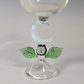 Celestial Sun and Moon Goblet Collection,  Hand Blown Wine Glass, Alter Chalice