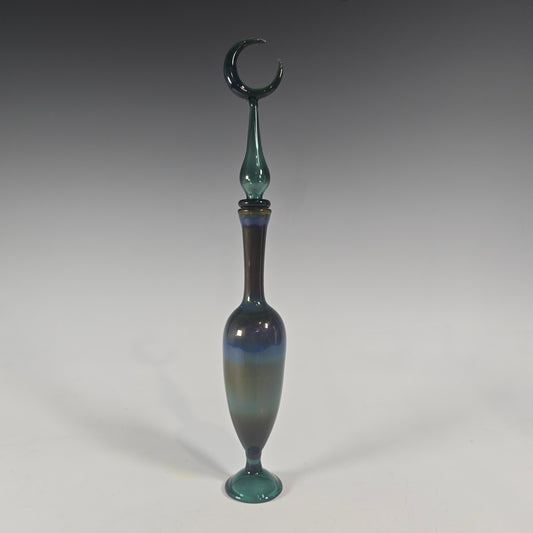 Moon Potion Bottle -Teal and Mystery Aventurine Tube - Perfume Bottle Collection