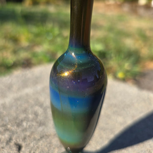Moon Potion Bottle -Teal and Mystery Aventurine Tube - Perfume Bottle Collection