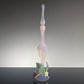 Strawberry Essential Oil Bottle - Pink Hand Blown Glass Perfume Bottle