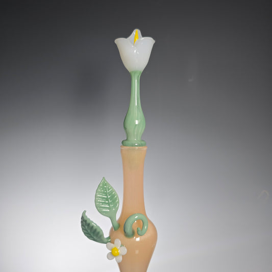 Calla Lilly Potion Bottle - Peach Satin - Perfume Bottle Collection