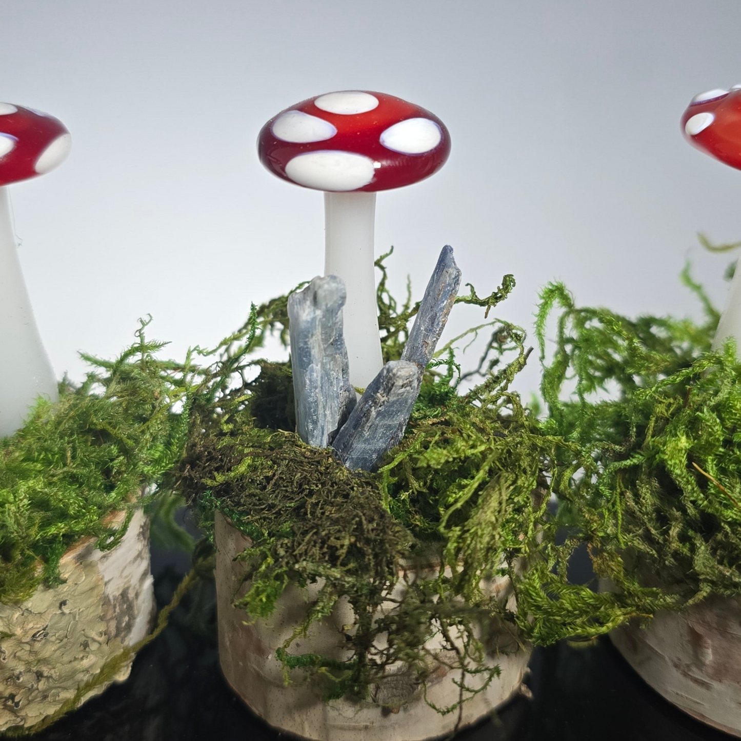 Glass Mushroom Sculptures, Amanita mushroom