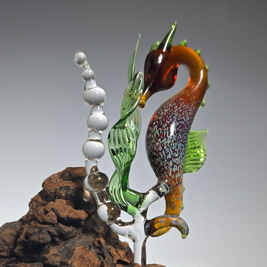 Seahorse Sculptures with California wildfire driftwood