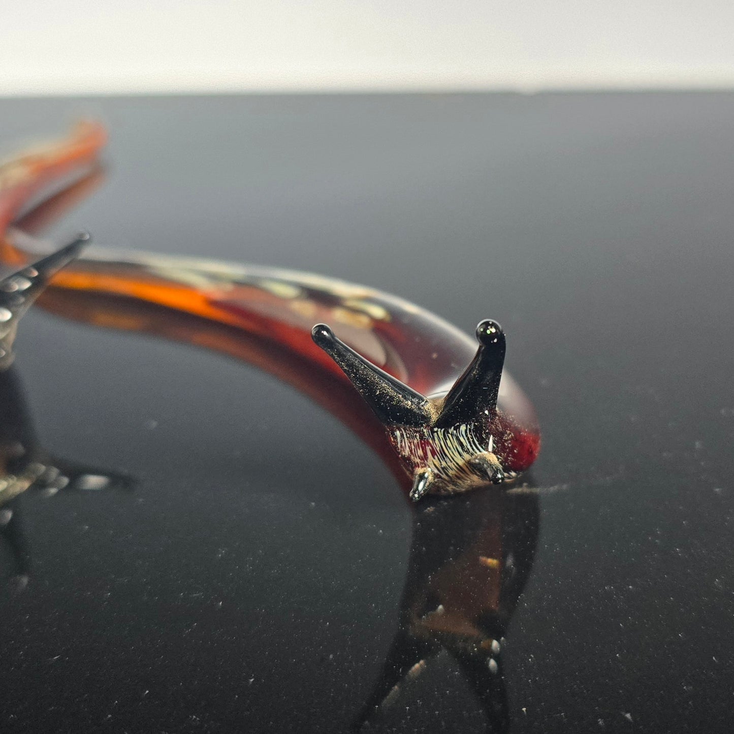 Brown Slug Figurine, Handmade Glass Slug Figurine