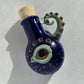 Eyeball Monster Potion Bottle Necklace, Cobalt and green with tentacle arm