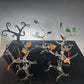 Hand Blown Glass Tree with Autumn Leaves – Unique Glass Art Sculpture