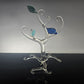 Hand Blown Glass Tree with Autumn Leaves – Unique Glass Art Sculpture