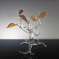 Hand Blown Glass Tree with Autumn Leaves – Unique Glass Art Sculpture