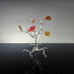 Hand Blown Glass Tree with Autumn Leaves – Unique Glass Art Sculpture