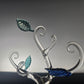 Hand Blown Glass Tree with Autumn Leaves – Unique Glass Art Sculpture