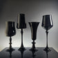Opaque Black Glass Goblets