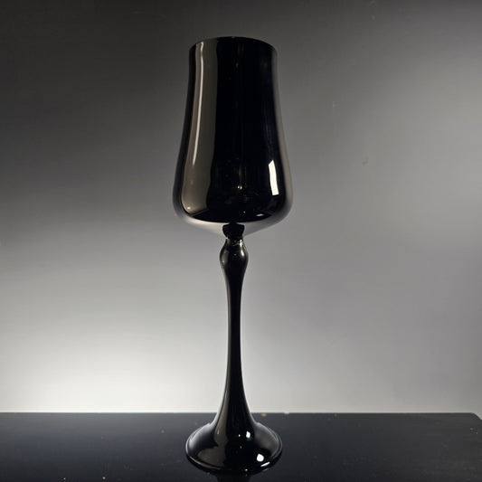 Opaque Black Glass Goblets