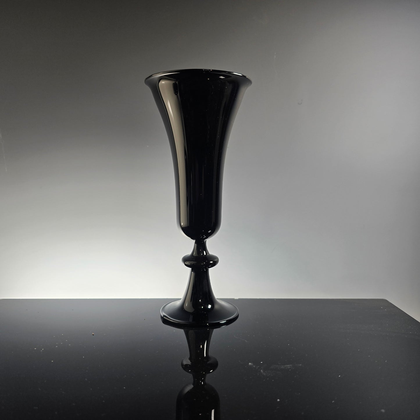 Opaque Black Glass Goblets