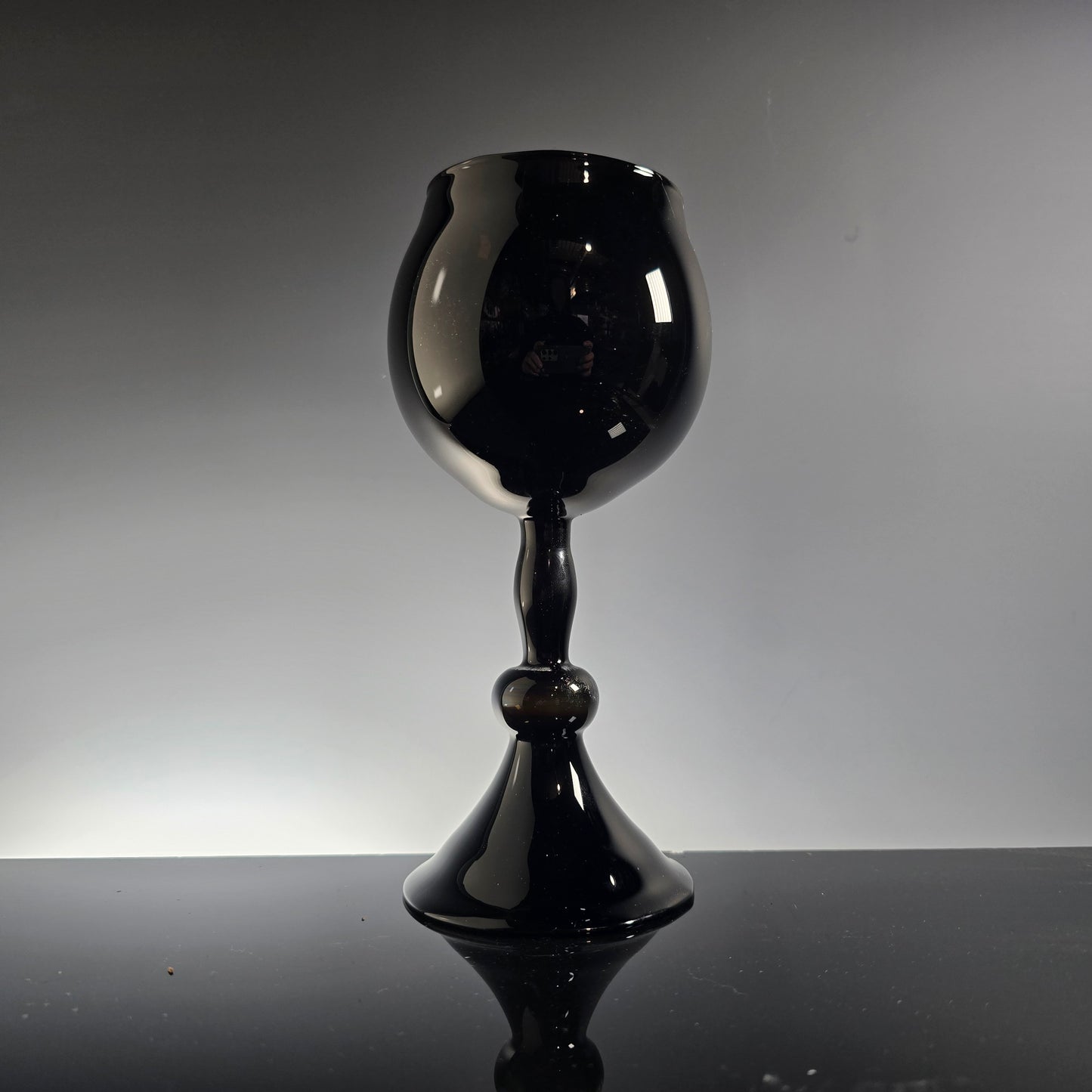 Opaque Black Glass Goblets