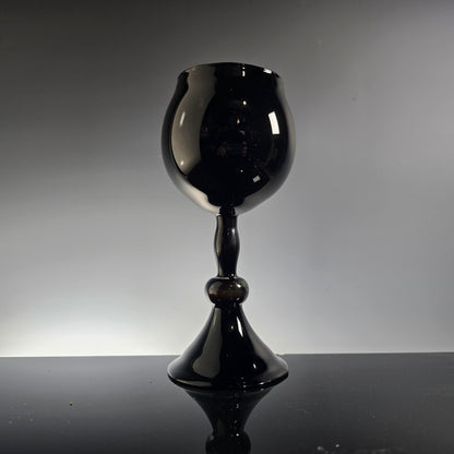 Opaque Black Glass Goblets, 2025 Black Glass Series