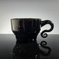 Opaque Black Glass Tea Cups and Mugs