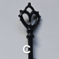 Skeleton Key Necklace, 2025 Black Glass Series