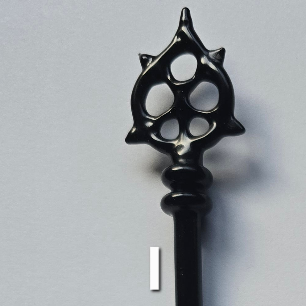 Skeleton Key Necklace, 2025 Black Glass Series