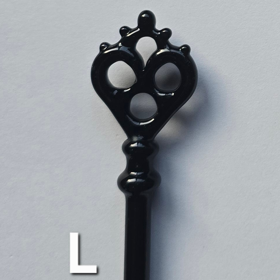 Skeleton Key Necklace, 2025 Black Glass Series