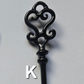 Skeleton Key Necklace, 2025 Black Glass Series