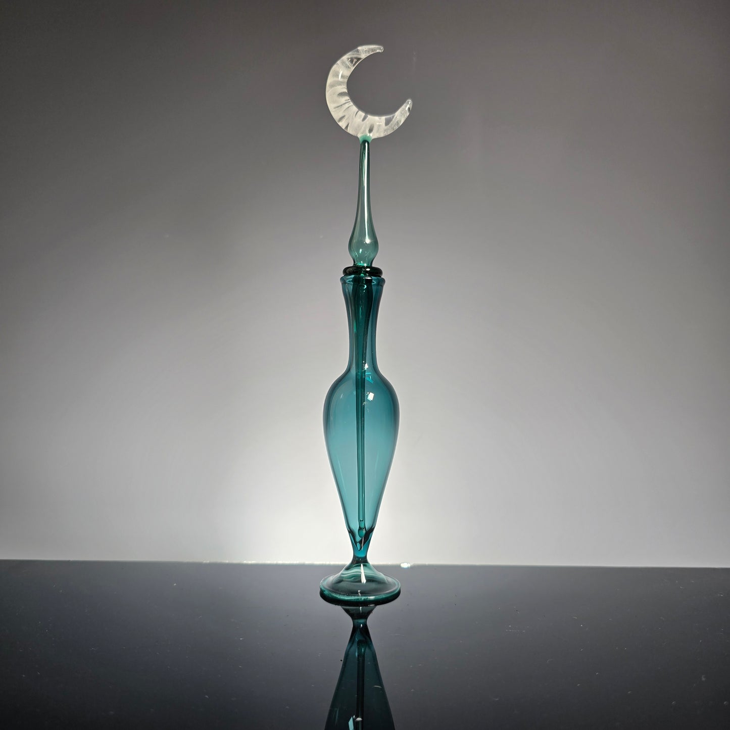 Moon Potion Bottle Collection with Glow in the Dark Moon - Handblown Glass Perfume Bottles