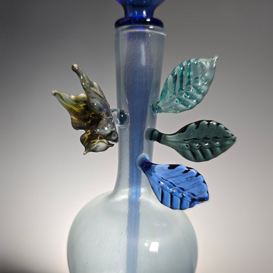 Blue Butterfly Perfume Bottle Collection - Handblown Glass Potion Bottles