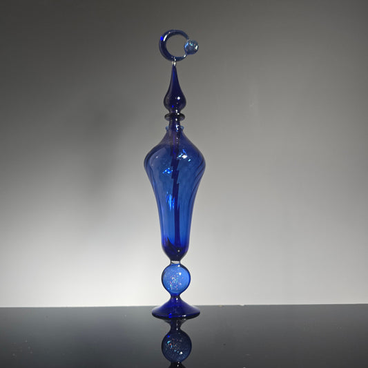 Moon Potion Bottle Collection With Galaxy Bubbles - Handblown Glass Moon Perfume Bottles - Made to Order