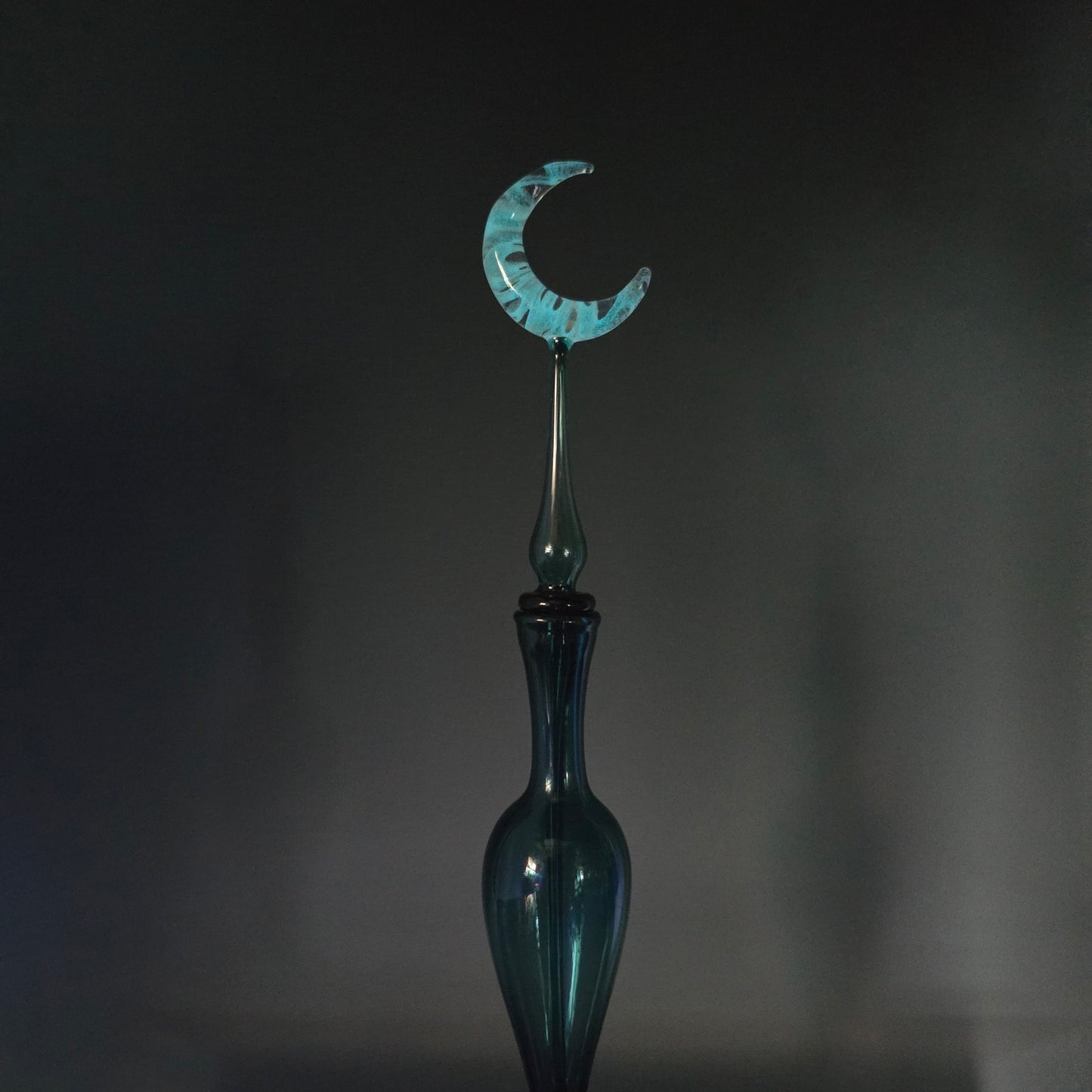 Moon Potion Bottle Collection with Glow in the Dark Moon - Handblown Glass Perfume Bottles