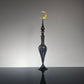 Moon Perfume Potion Bottle  - Gold Dichro with Silver Moon