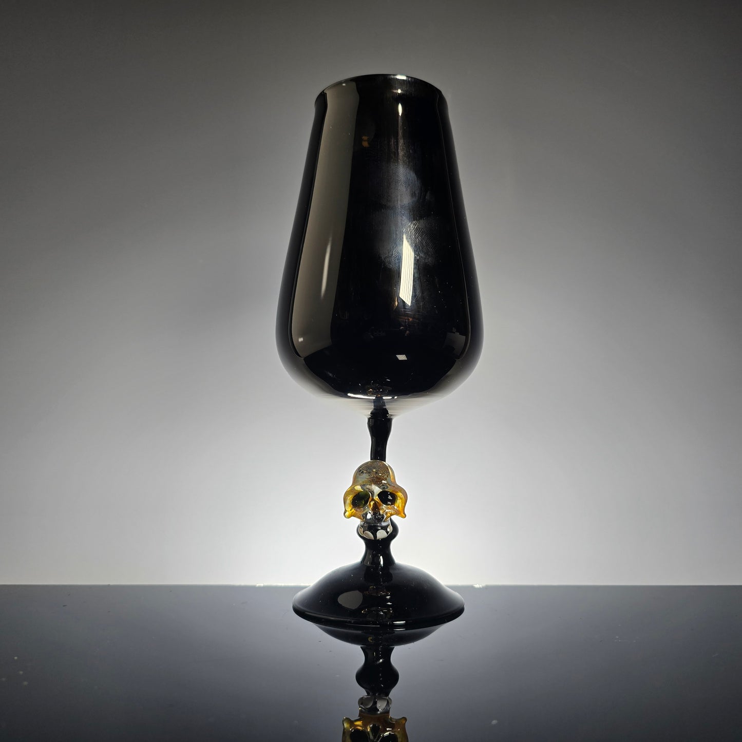 Black Skull Goblets, 2025 Black Glass Series