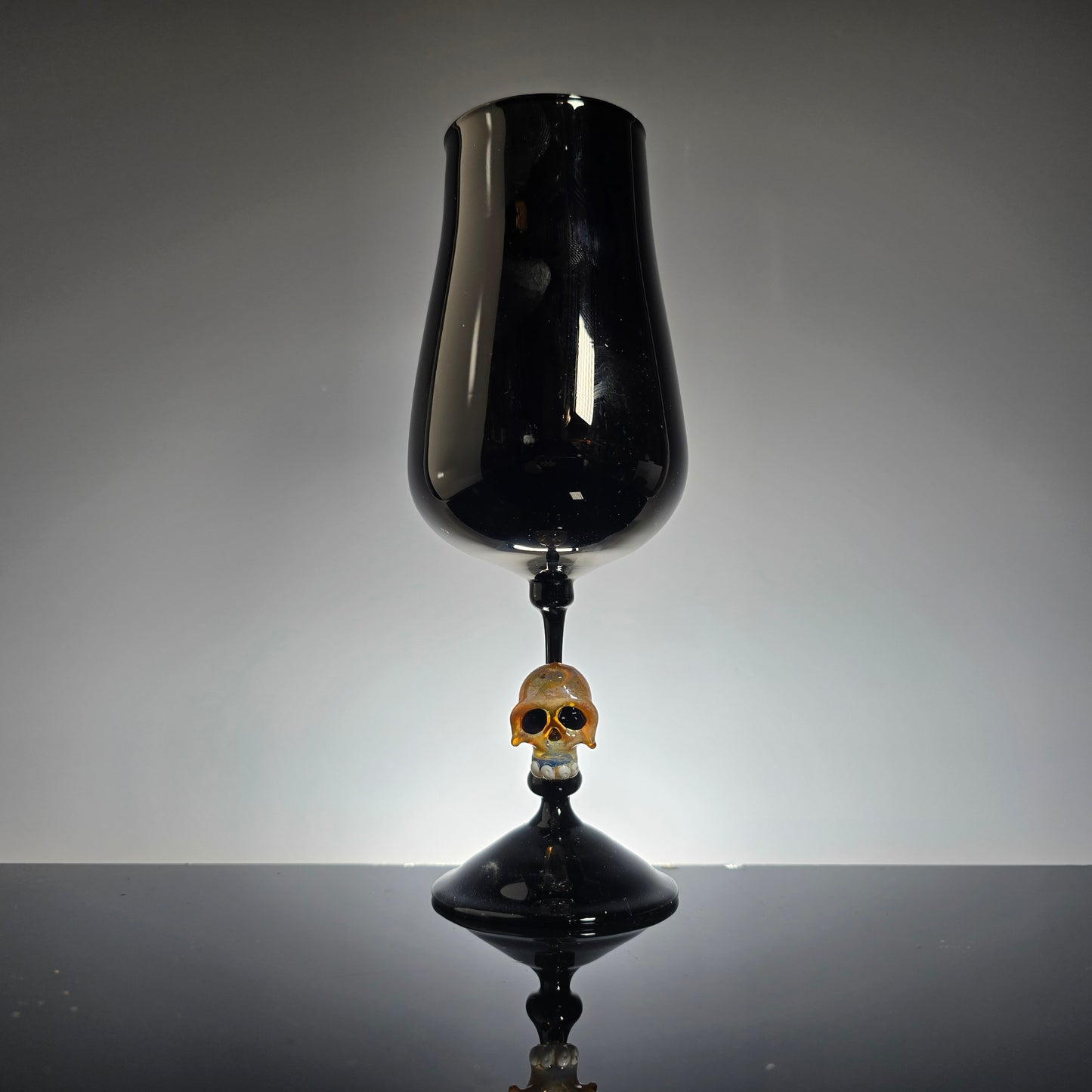 Black Skull Goblets, 2025 Black Glass Series