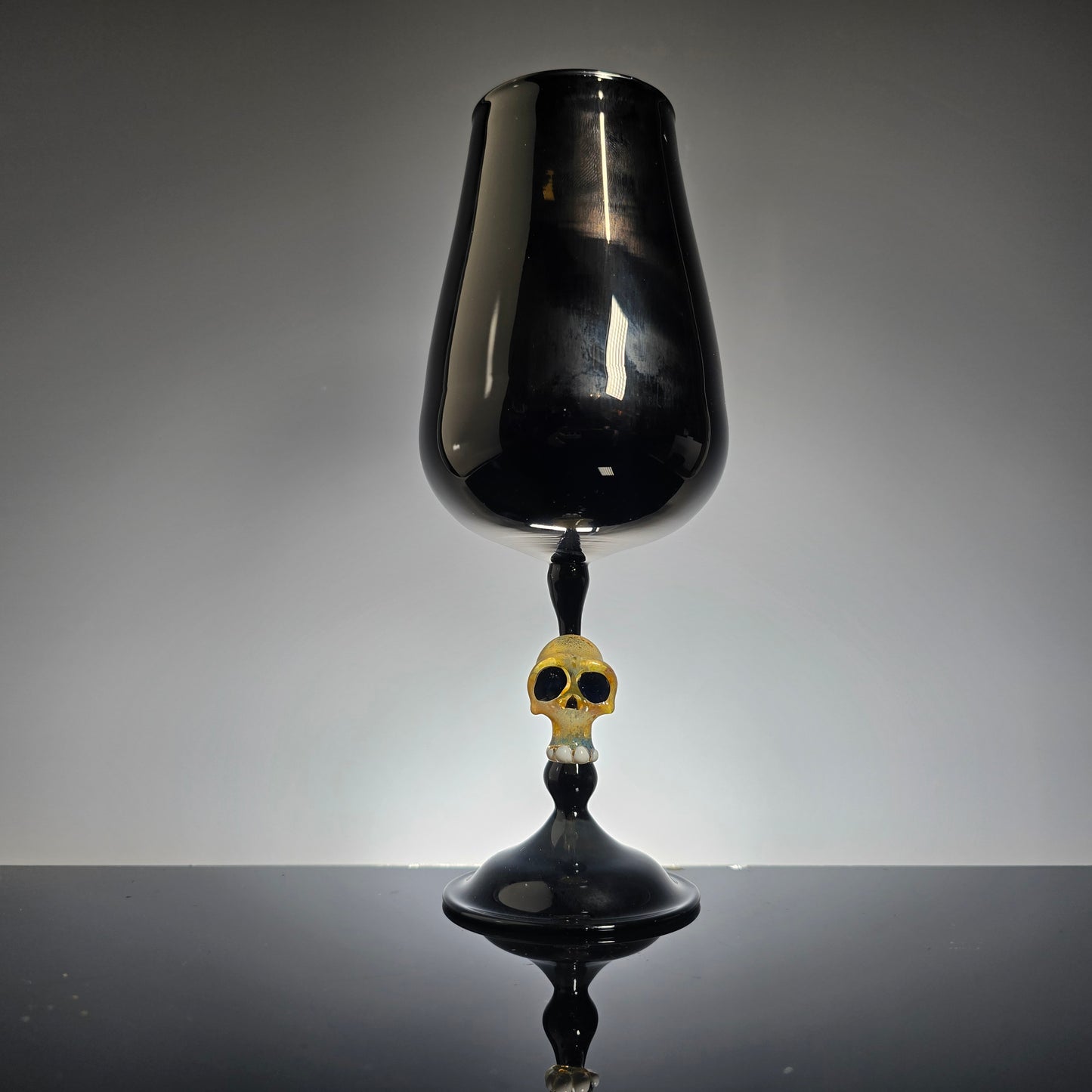 Black Skull Goblets, 2025 Black Glass Series