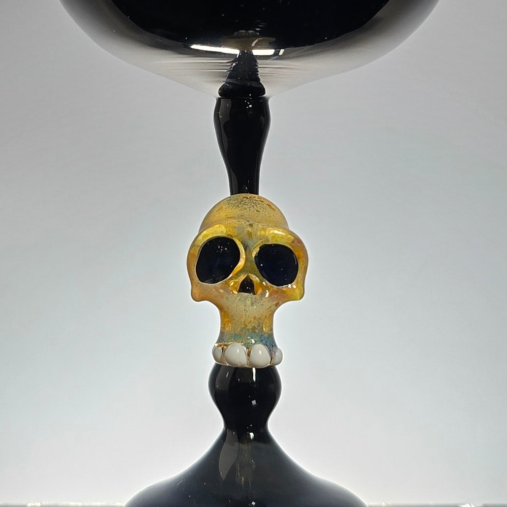 Black Skull Goblets, 2025 Black Glass Series