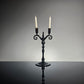Miniature Black Candelabra for birthday Candles, #0857