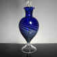 Cobalt and Clear Perfume Potion Bottle #0856