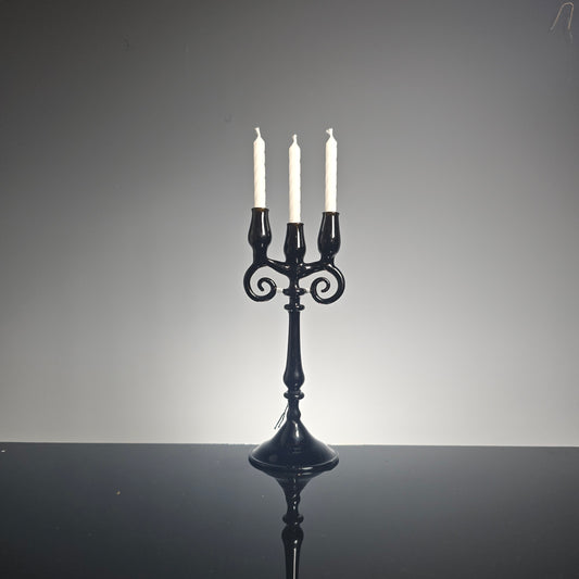 Miniature Black Candelabra for birthday Candles, #0870