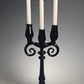 Miniature Black Candelabra for birthday Candles, #0870